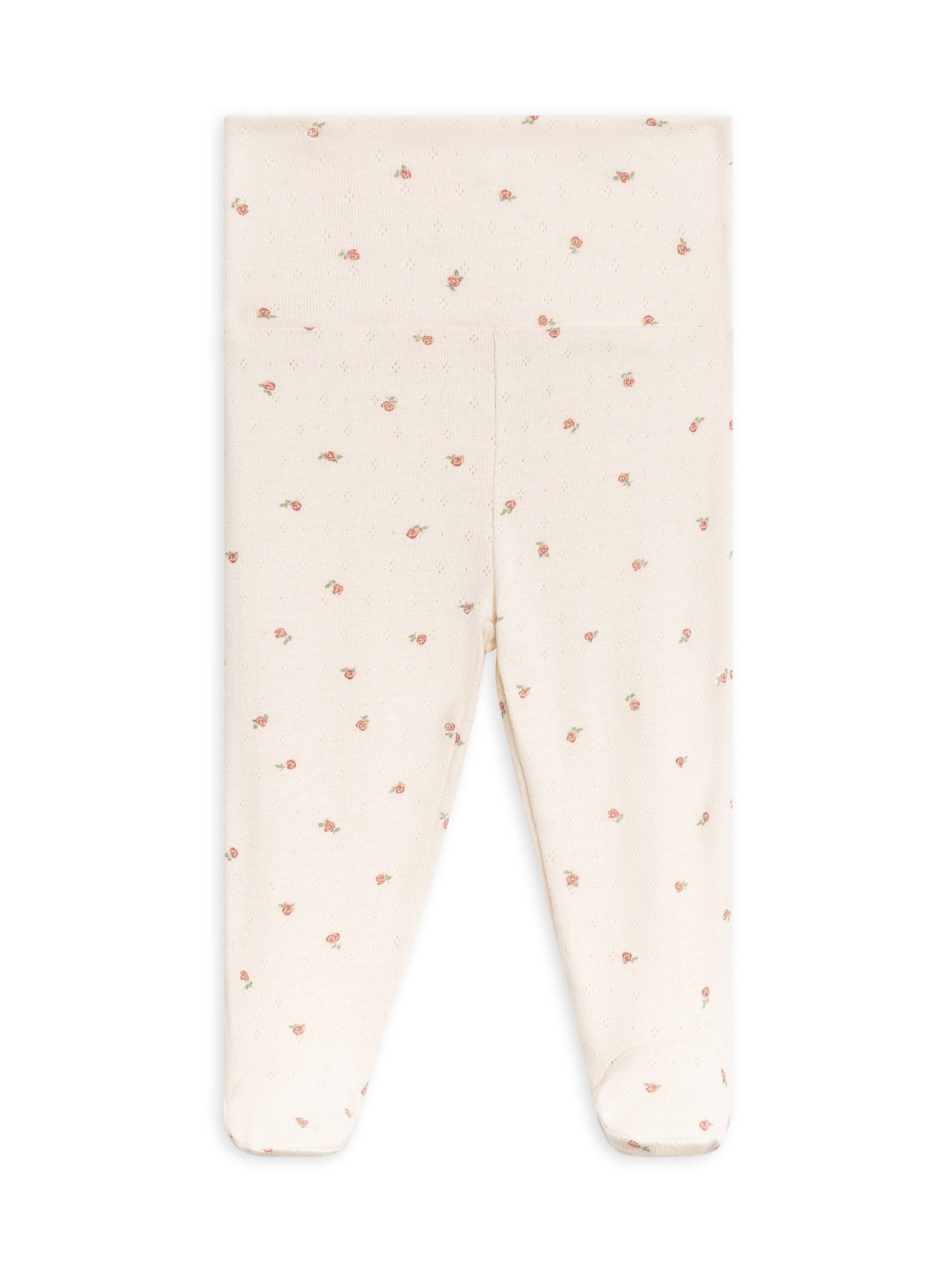 Organic Baby Chloe Pointelle Footed Pant - Rosa Floral: NB