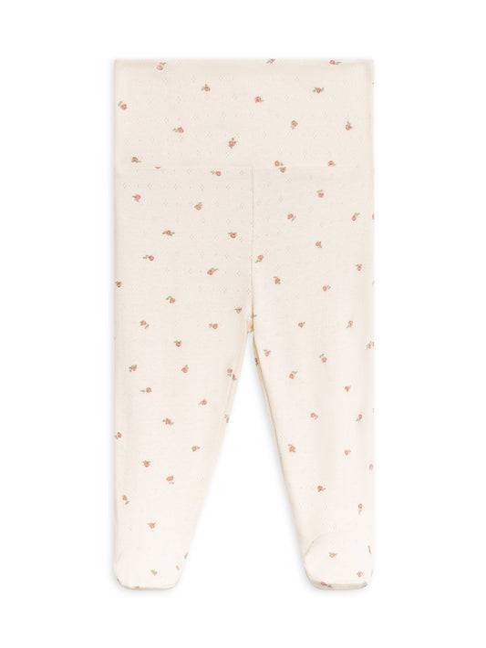 Organic Baby Chloe Pointelle Footed Pant - Rosa Floral: NB