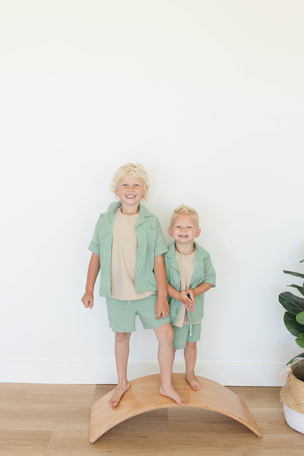 Cotton Linen Set in Mint