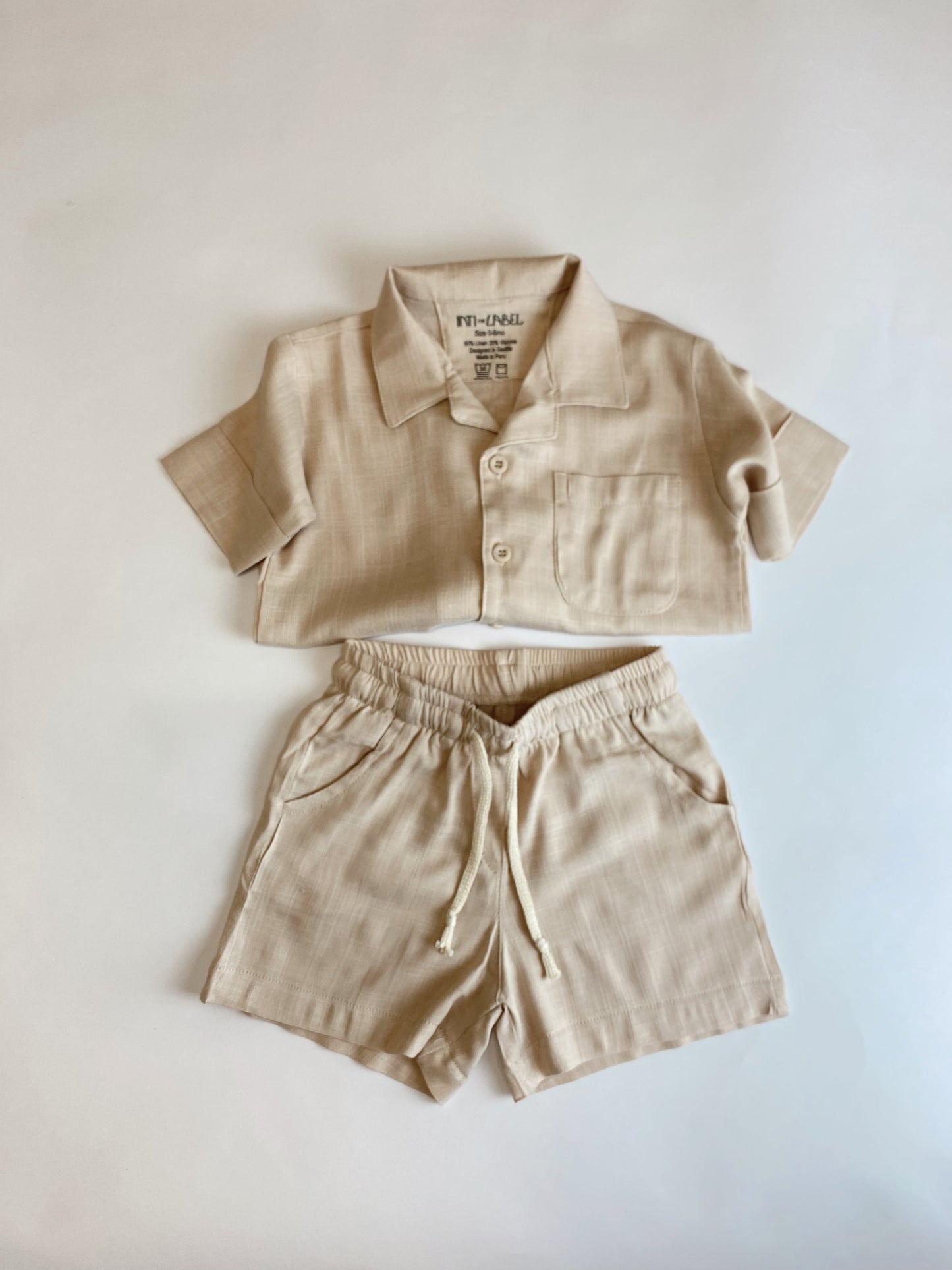 Cotton Linen Set in Natural