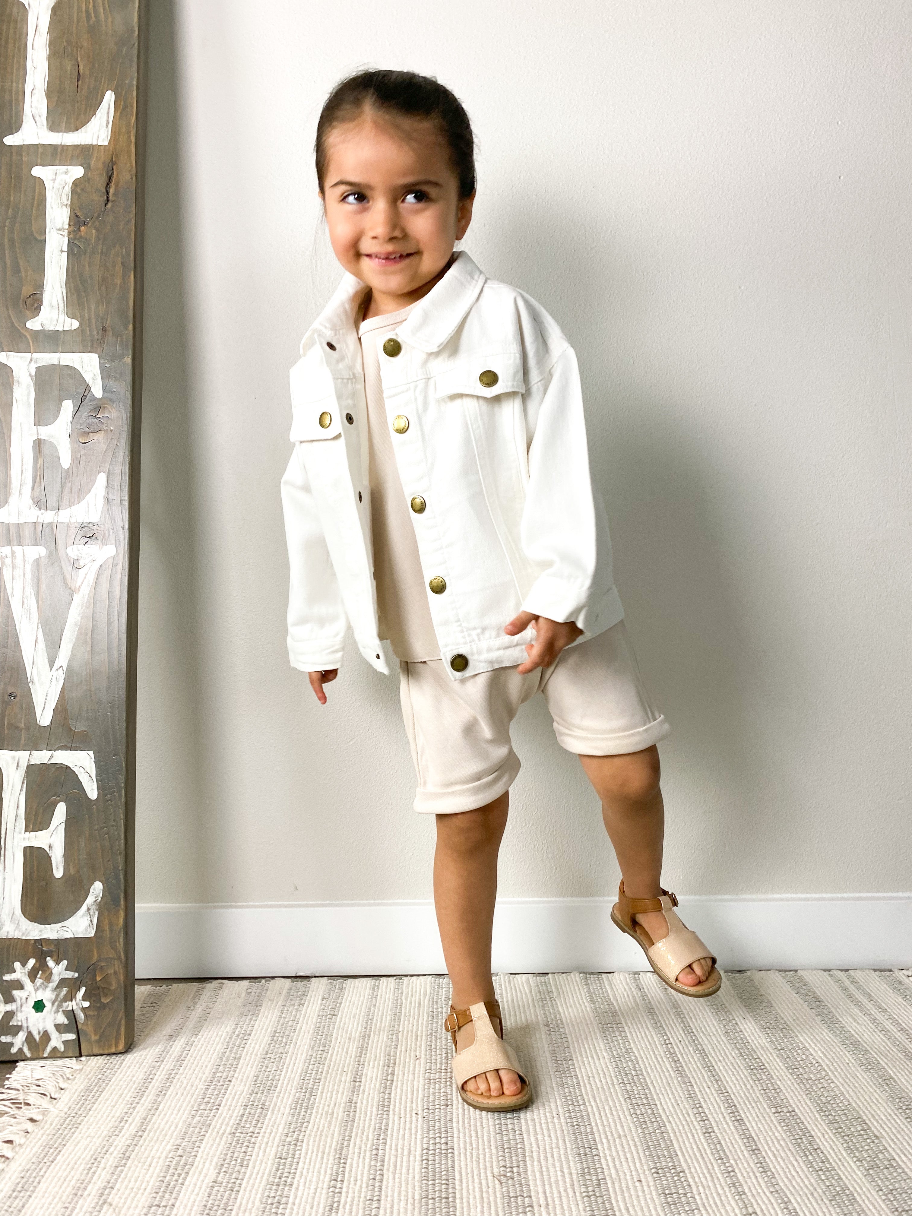 Two-Piece Short Set in Cream